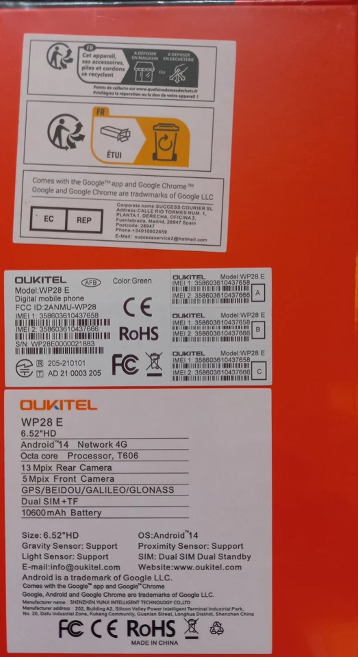 Oukitel WP28E Rugged Cell Phone 10600mAH 6.52-inch HD+ Display - Sealed - Image 12