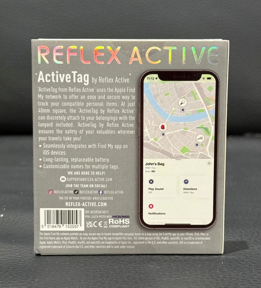 Reflex ActiveTag Smart Tracker Works With IOS - Brand New Sealed - Image 7