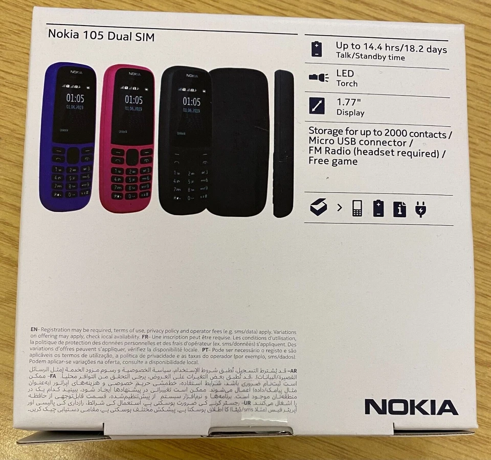 New Nokia 105 Dual SIM Black Unlocked Basic Mobile Phone (Free SIM) 4th Edition- - Image 20