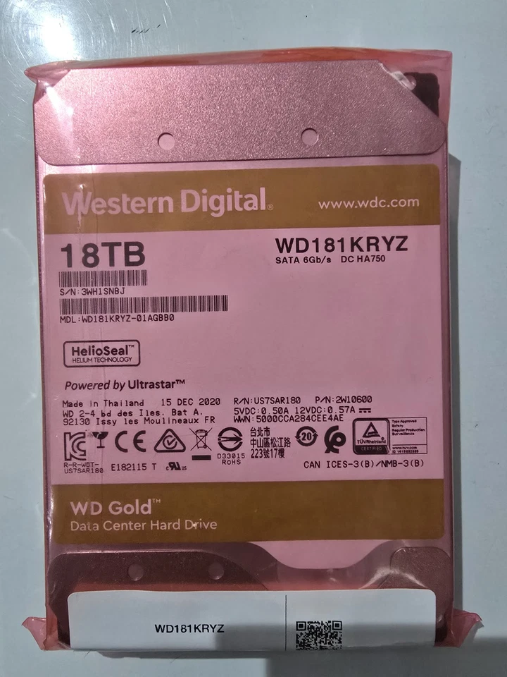 Western Digital Gold WD181KRYZ 18TB Hard drive Used-Good Health - Image 19
