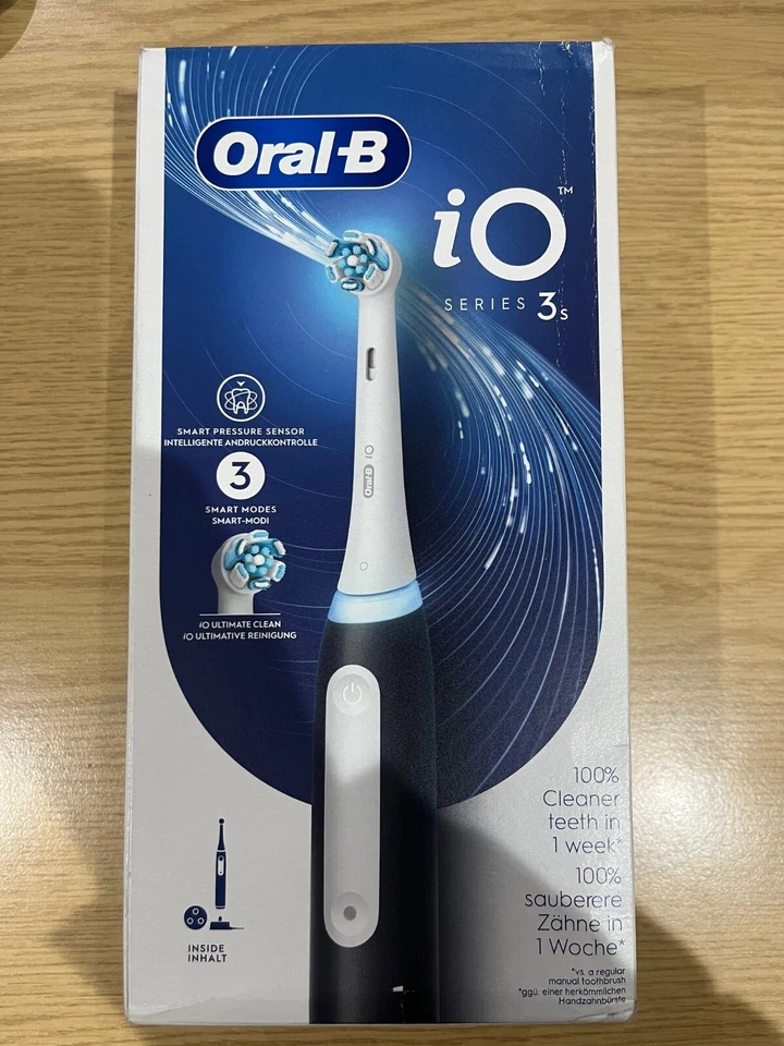 OralB iO Series 3s Electric Toothbrush 3 Smart Modes Matt Black New BNIB - Image 7