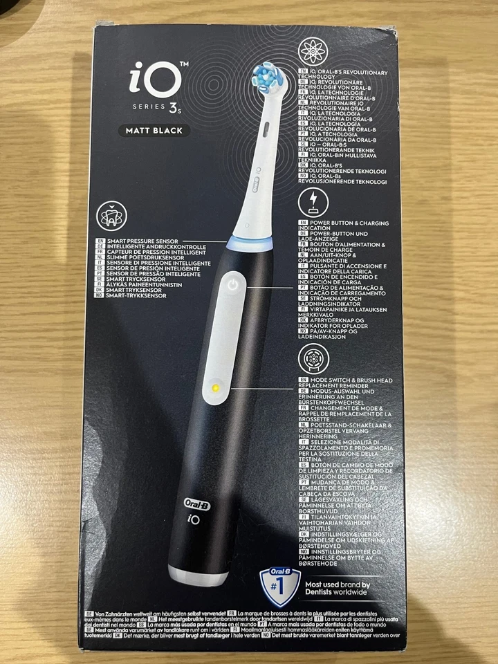 OralB iO Series 3s Electric Toothbrush 3 Smart Modes Matt Black New BNIB - Image 18