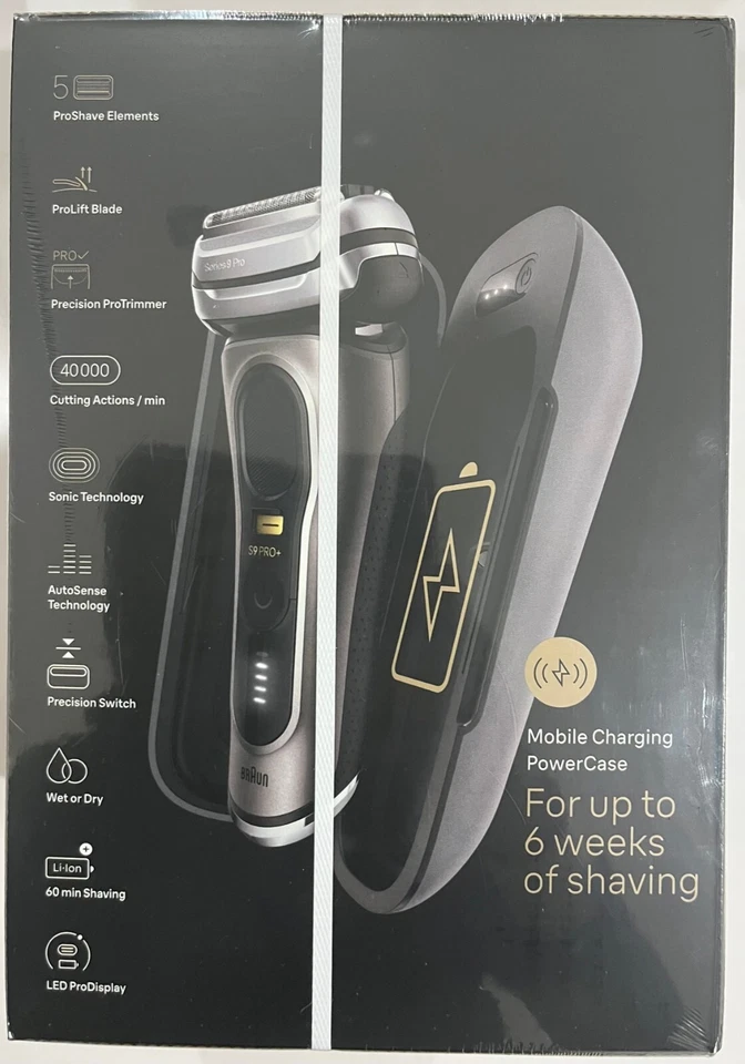Braun Series 9 Pro Shaver with Cleaning & Charging Station & Power Case, 9575cc - Image 7