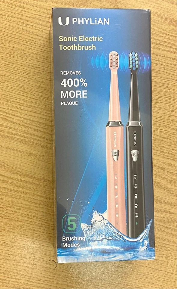Sonic Electric Toothbrush Rechargeable 5Modes Brush 4 Heads USB-Brand New-Sealed - Image 53