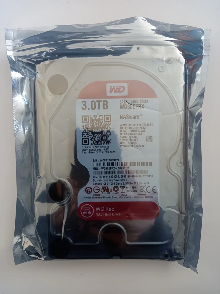 WD Red WD30EFRX 3TB SATA III 3.5" 64MB 5400RPM NAS HDD/Used-Good/100% Health - Image 7