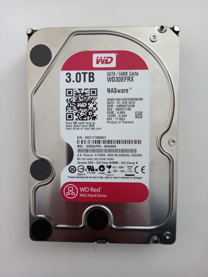 WD Red WD30EFRX 3TB SATA III 3.5" 64MB 5400RPM NAS HDD/Used-Good/100% Health - Image 17